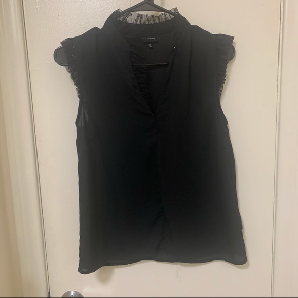 Who What Wear Tops - COPY - Black Lace Collar and Sleeve Blouse